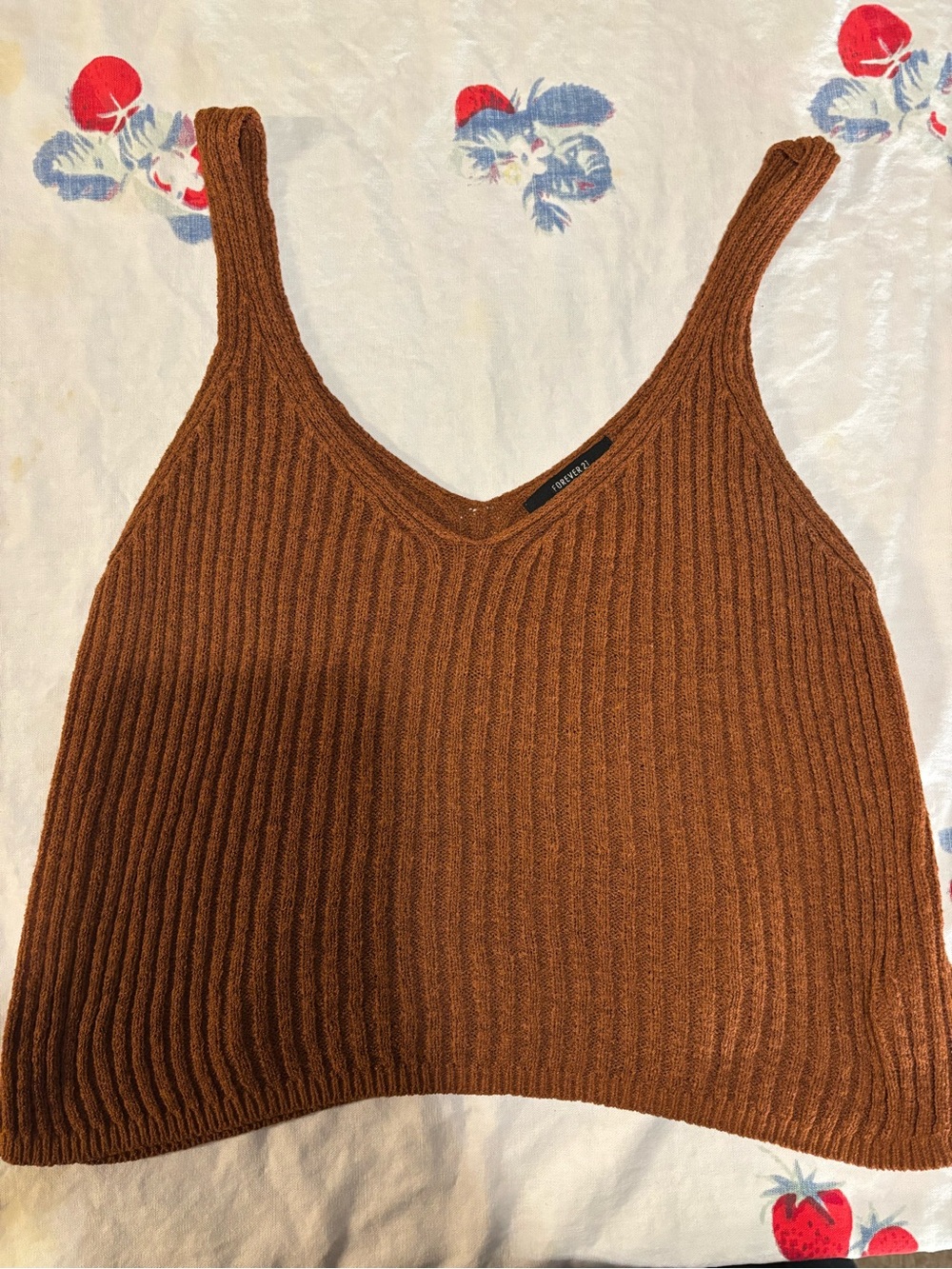 Forever 21 Rust Orange Ribbed Cowl Neck Sweater